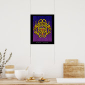 POSTER NOEUDS CELTIQUES D'OR AVEC DRAGONS DOUCES (Cuisine)