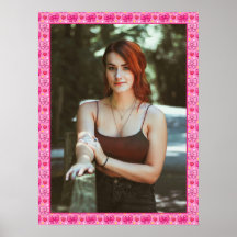 Nœuds Rose Kawaii Photo Personnalisée