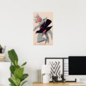 Poster Noir à ailes rouges par John James Audubon (Bureau à domicile)