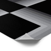 Poster Noir, argent, cool, unique, tendance formes carrés (Coin)