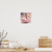 Poster Noir Ballerina : Casse-noix Sugar Plum Pink Tutu (Cuisine)