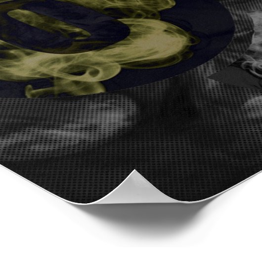 Poster Noir&Blanc Abstrait Clouds Vape (Coin)
