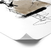Poster Noir blanc abstrait minimal (Coin)
