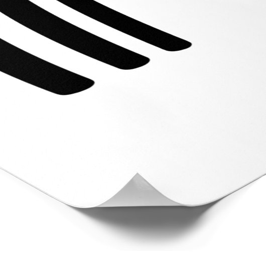 Poster noir/blanc Arc-en-ciel (Coin)