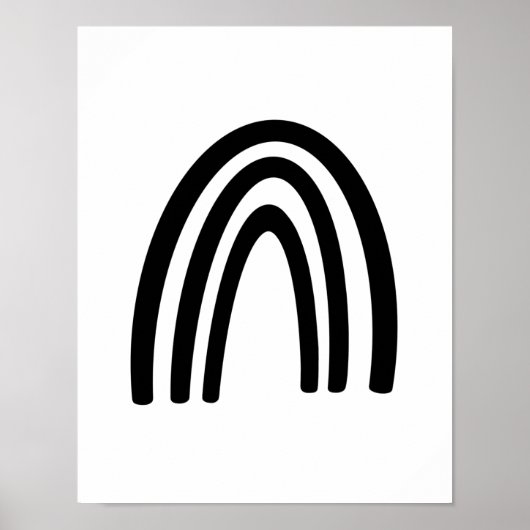 Poster noir/blanc Arc-en-ciel (Devant)