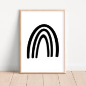 Poster noir/blanc Arc-en-ciel