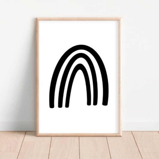 Poster noir/blanc Arc-en-ciel