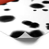 Poster Noir Blanc Arc Rouge Taches de Dalmatien Fête d'an (Coin)