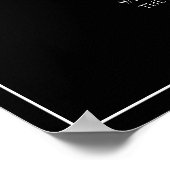 Poster Noir blanc Cimier Monogramme Mariage débranché (Coin)