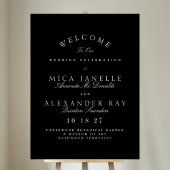 Poster Noir & Blanc Classic Élégant Mariage de calligraph