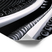 Poster Noir & Blanc Dans Le Trou Du Monde (Coin)