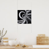 Poster Noir & Blanc Dans Le Trou Du Monde (Cuisine)