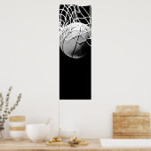 Poster noir blanc de la porte de basket (Cuisine)
