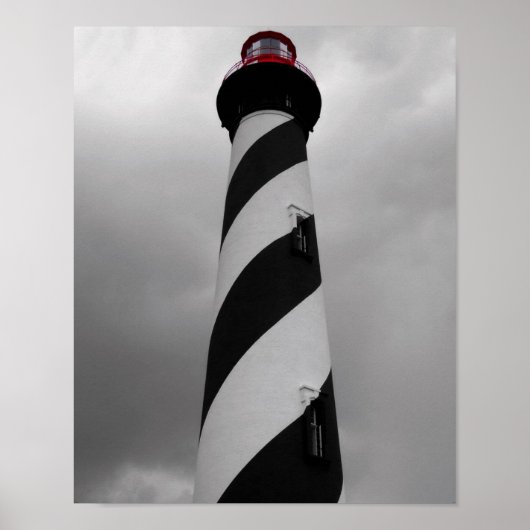 Poster noir, blanc et rouge (Devant)