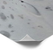 Poster Noir blanc Fluid Marbre Abstrait gris argent (Coin)