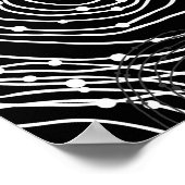 Poster Noir Blanc : Formes Rondes Sans Couture. (Coin)