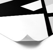 Poster Noir blanc gris Abstrait Design de la chaise du di (Coin)