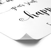 Poster Noir blanc Inspirational Happy Citations (Coin)