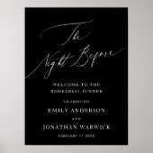 Poster Noir & Blanc LA NUIT AVANT le dîner de répétition (Devant)