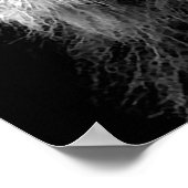 Poster noir blanc Lion Door - Photo d'animaux (Coin)