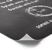 Poster noir blanc Mimosa Bar String Lights (Coin)