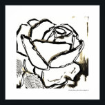 Poster Noir Blanc Moderne Chic Pop Art Rose Décor Fleur<br><div class="desc">Cette version rose originale est une édition spéciale d’une oeuvre contemporaine de Marie Christine Belkadi. Copyright @ www.mariechristinebelkadi.com</div>