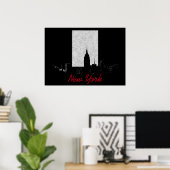 Poster Noir blanc New York (Bureau à domicile)