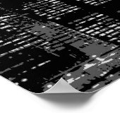 Poster Noir Blanc New York City Night (Coin)