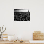 Poster Noir Blanc New York City Night (Cuisine)