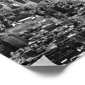 Poster Noir blanc New York City Skyline (Coin)