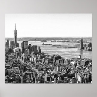 Poster Noir blanc New York City Skyline