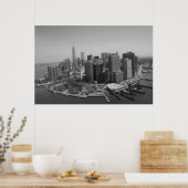 Poster Noir blanc New York City Skyline (Cuisine)