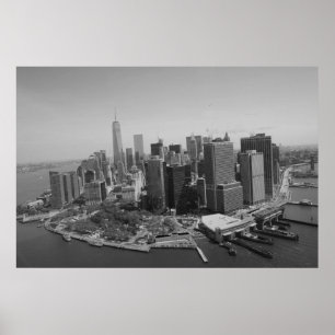 Poster Noir blanc New York City Skyline
