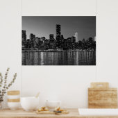 Poster Noir Blanc New York City Skyscapants Silhouette (Cuisine)