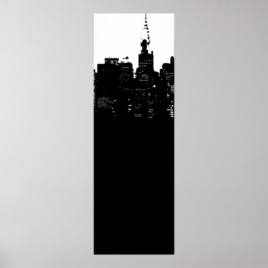 Poster noir & blanc Panoramique New York City (Devant)
