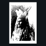 Poster noir & blanc Pop Art Geronimo<br><div class="desc">Posters de style Pop Art Art - Légendaire Geronimo Encre Effet Art numérique Design</div>