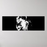 Poster noir blanc Pop Art Lion Porte<br><div class="desc">Lion Digital Artwork - Lion Head Computer Animal Art - College Pop Art - Wild Big Cats Ordinateur Images</div>
