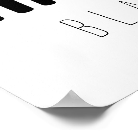 Poster noir/blanc Rainbow Name Nursery Decor (Coin)