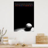 Poster Noir Blanc Réalisation Motivation Basketball (Cuisine)