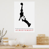 Poster Noir Blanc Réalisation Motivation Basketball (Cuisine)