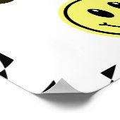 Poster Noir & blanc rétro attraper un signe de nourriture (Coin)