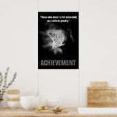 Poster Noir Blanc Réussite Basketball Motivationnel (Cuisine)