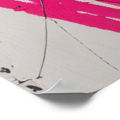 Poster noir blanc rose Abstrait peinture de femme (Coin)