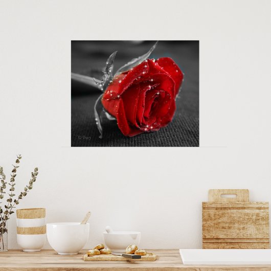 Poster Noir/Blanc/Rouge (Cuisine)