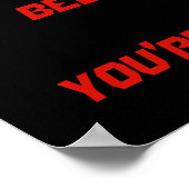 Poster noir blanc rouge Pop Art Basketball (Coin)