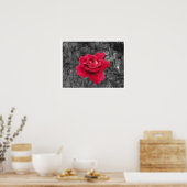 Poster noir blanc rouge rose (Cuisine)