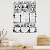Poster Noir/Blanc Sainte Foi catholique romaine Infograph (Cuisine)