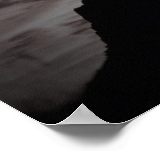 Poster noir & blanc Sunset (Coin)