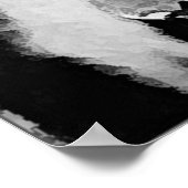 Poster noir & blanc Tiger imprimé (Coin)