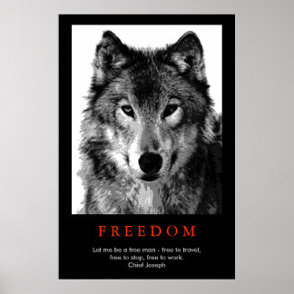 Poster Noir blanc Unique Motivational Wolf Eyes Imprimer